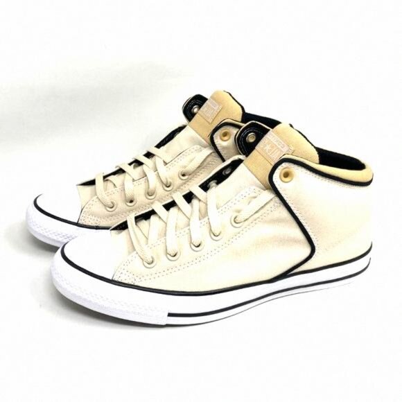 Converse Shoes Womens Ctas High Street MID Natural 170935F Canvas Beige Ivory - Picture 8 of 11